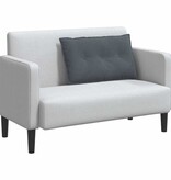 VidaXL Rugkussen Donkergrijs 80 x 50 cm Katoen Stof