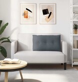 VidaXL Rugkussen Donkergrijs 80 x 50 cm Katoen Stof