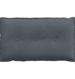 VidaXL Rugkussen Donkergrijs 80 x 50 cm Katoen Stof