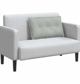 VidaXL Rugkussen Lichtgrijs 80 x 50 cm Katoen Stof