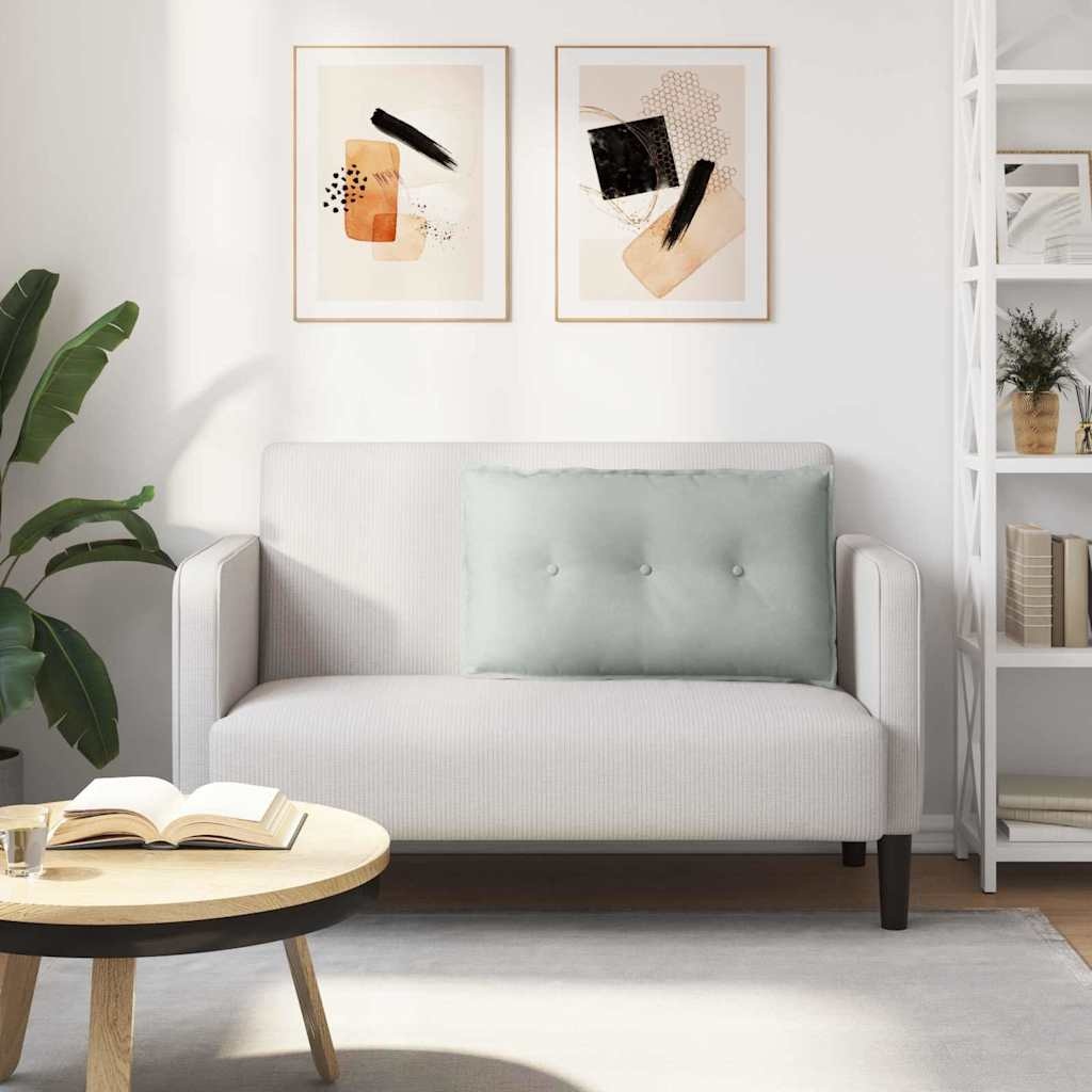 VidaXL Rugkussen Lichtgrijs 80 x 50 cm Katoen Stof