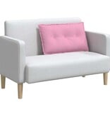 VidaXL Rugkussen Roze 80 x 19 x 50 cm Stof