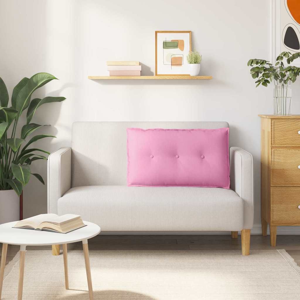 VidaXL Rugkussen Roze 80 x 19 x 50 cm Stof