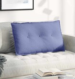 VidaXL Rugkussen Jeans Blauw 80 x 19 x 50 cm Stof