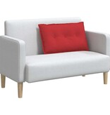 VidaXL Rugkussen Rood 80 x 19 x 50 cm Stof