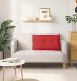 VidaXL Rugkussen Rood 80 x 19 x 50 cm Stof