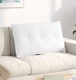 VidaXL Rugkussen Wit 80 x 19 x 50 cm Stof