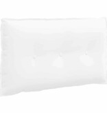 VidaXL Rugkussen Wit 80 x 19 x 50 cm Stof