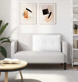 VidaXL Rugkussen Wit 80 x 19 x 50 cm Stof