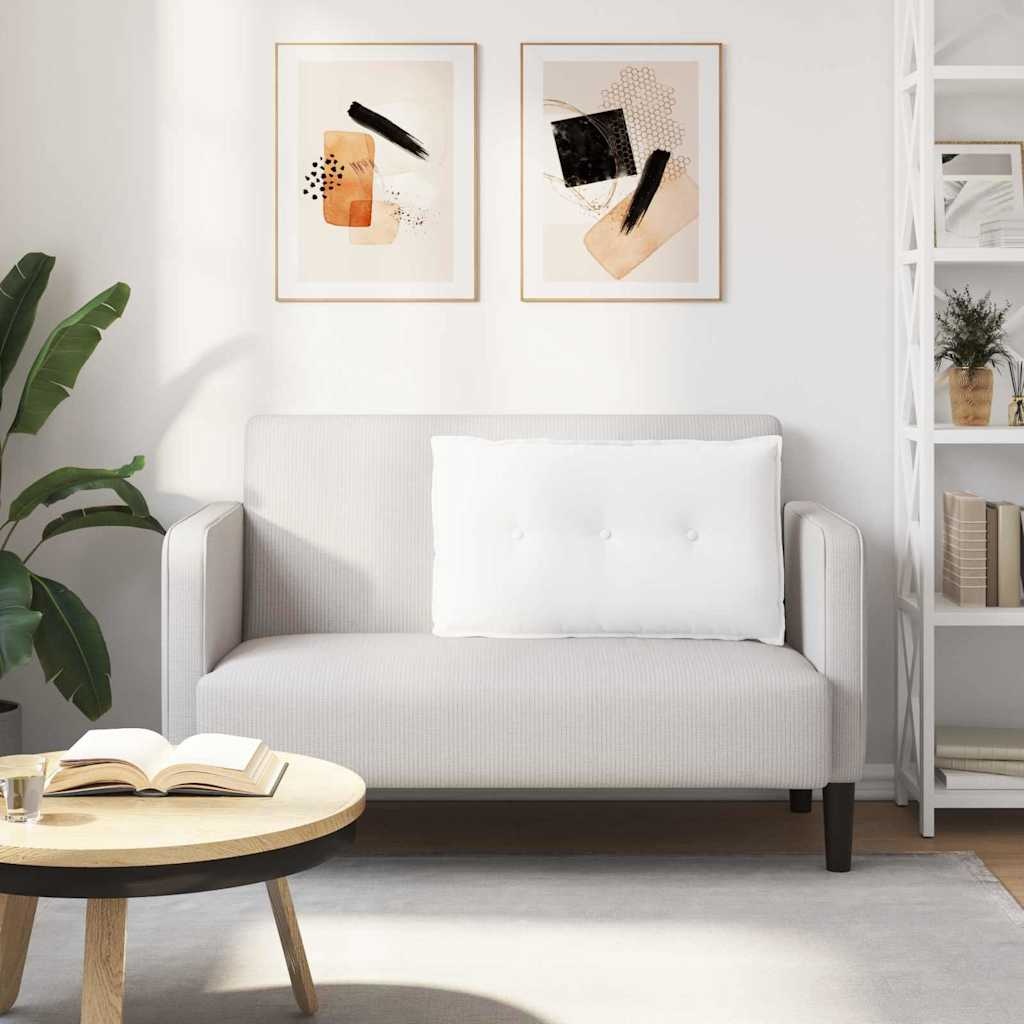 VidaXL Rugkussen Wit 80 x 19 x 50 cm Stof