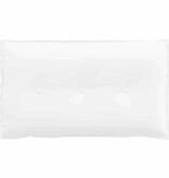 VidaXL Rugkussen Wit 80 x 19 x 50 cm Stof