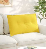 VidaXL Rugkussen Lichtgeel 80 x 19 x 50 cm Stof