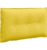 VidaXL Rugkussen Lichtgeel 80 x 19 x 50 cm Stof