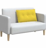 VidaXL Rugkussen Lichtgeel 80 x 19 x 50 cm Stof