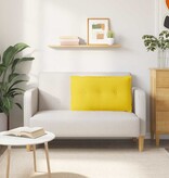 VidaXL Rugkussen Lichtgeel 80 x 19 x 50 cm Stof