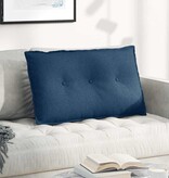 VidaXL Rugkussen Blauw 80 x 19 x 50 cm Stof