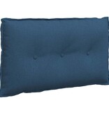 VidaXL Rugkussen Blauw 80 x 19 x 50 cm Stof