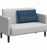 VidaXL Rugkussen Blauw 80 x 19 x 50 cm Stof