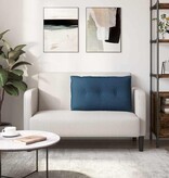 VidaXL Rugkussen Blauw 80 x 19 x 50 cm Stof