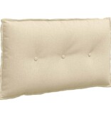 VidaXL Rugkussen Crème 80 x 19 x 50 cm Stof