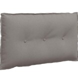 VidaXL Rugkussen Taupe 80 x 19 x 50 cm Stof