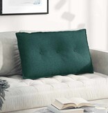 VidaXL Rugkussen Donkergroen 80 x 19 x 50 cm Stof