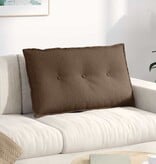 VidaXL Rugkussen Bruin 80 x 19 x 50 cm Stof