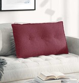 VidaXL Rugkussen Wijnrood 80 x 19 x 50 cm Stof