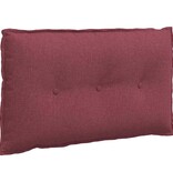 VidaXL Rugkussen Wijnrood 80 x 19 x 50 cm Stof