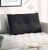 VidaXL Rugkussen Zwart 80 x 19 x 50 cm Stof