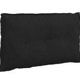 VidaXL Rugkussen Zwart 80 x 19 x 50 cm Stof