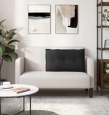 VidaXL Rugkussen Zwart 80 x 19 x 50 cm Stof