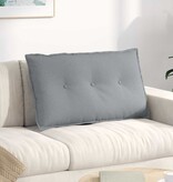 VidaXL Rugkussen Lichtgrijs 80 x 19 x 50 cm Stof