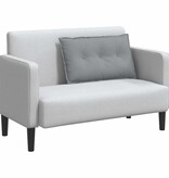 VidaXL Rugkussen Lichtgrijs 80 x 19 x 50 cm Stof