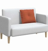 VidaXL Rugkussen Rood-oranje 60 x 50 cm Katoen Stof