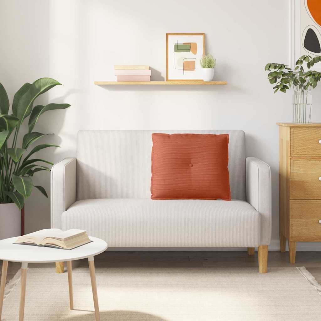 VidaXL Rugkussen Rood-oranje 60 x 50 cm Katoen Stof