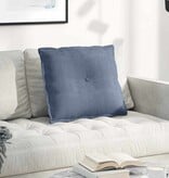 VidaXL Rugkussen Blauw 60 x 50 cm Katoen Stof