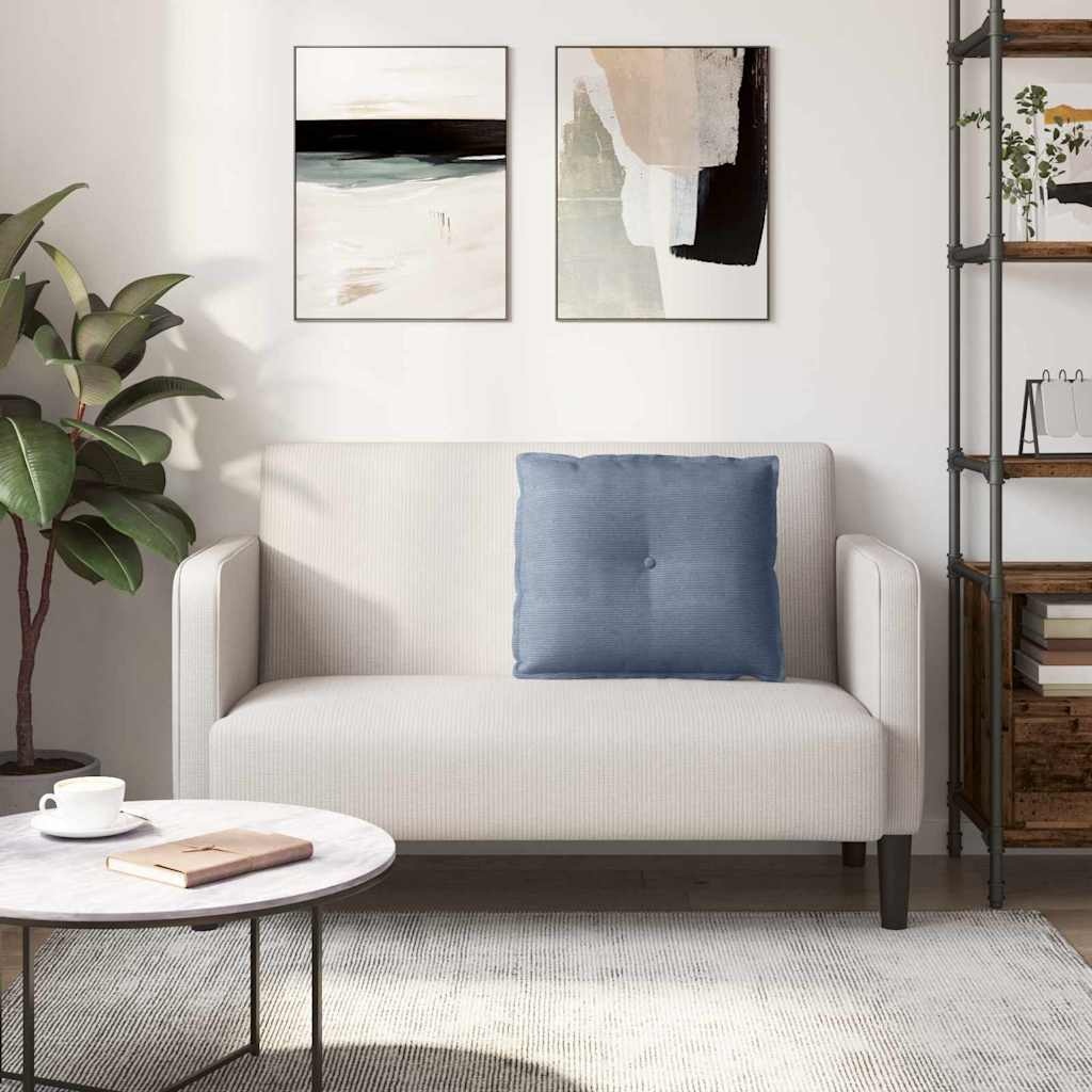 VidaXL Rugkussen Blauw 60 x 50 cm Katoen Stof