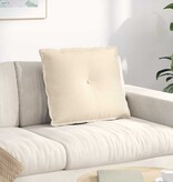 VidaXL Rugkussen Crème 60 x 50 cm Katoen Stof