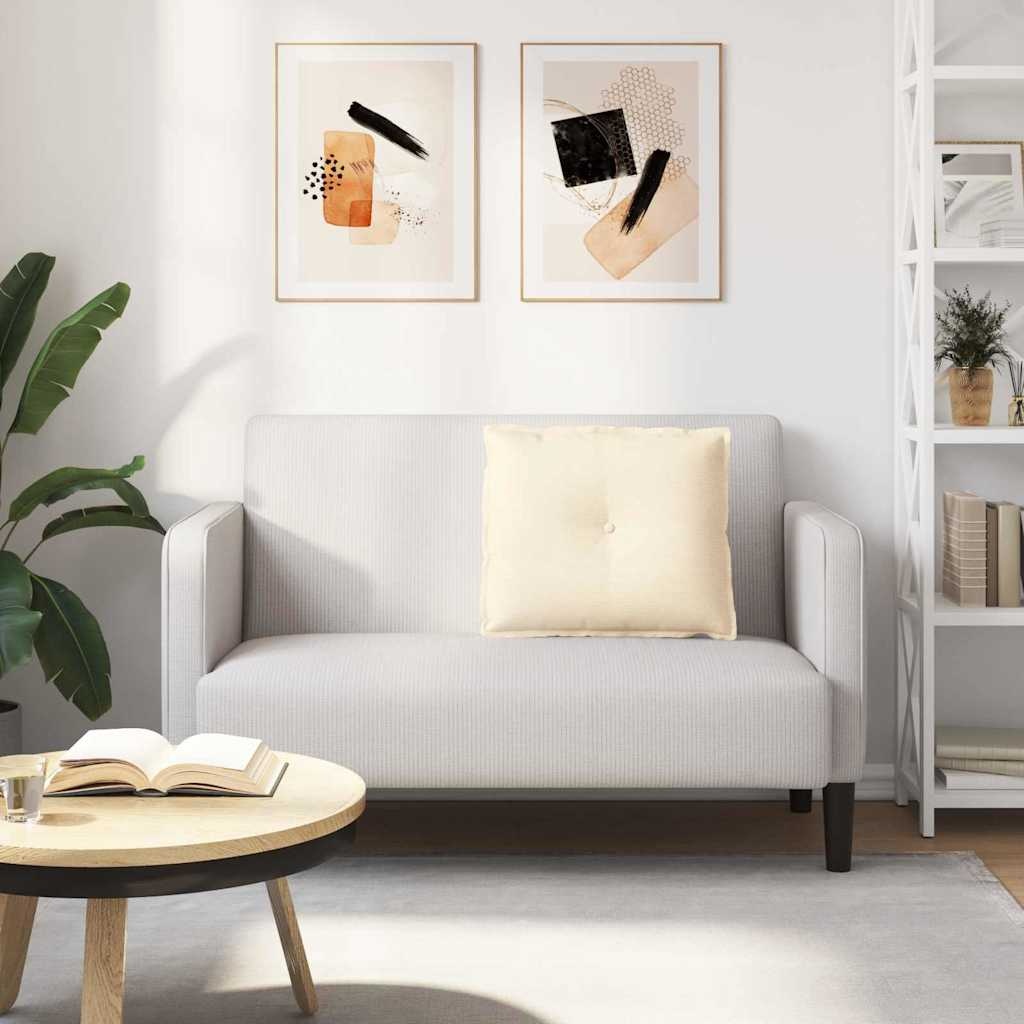 VidaXL Rugkussen Crème 60 x 50 cm Katoen Stof