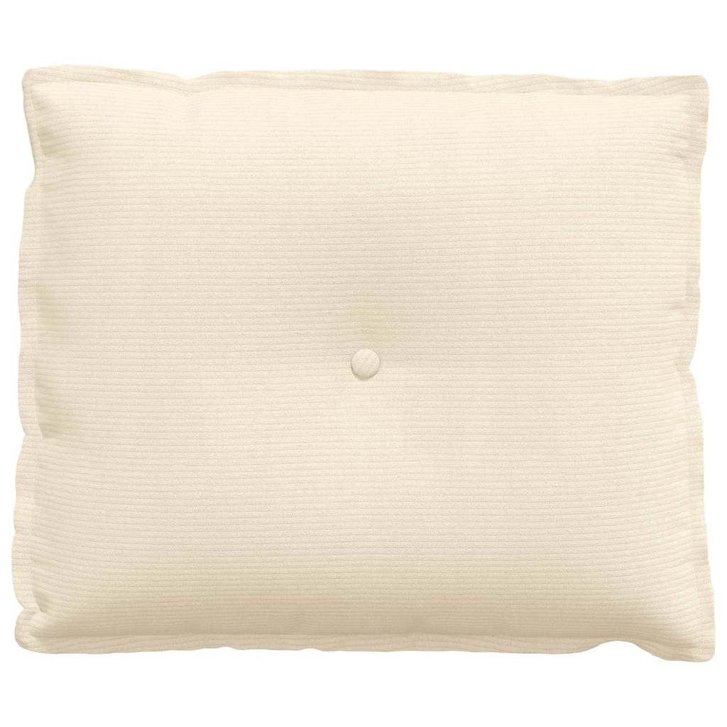 VidaXL Rugkussen Crème 60 x 50 cm Katoen Stof