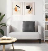 VidaXL Rugkussen Donkergrijs 60 x 50 cm Katoen Stof