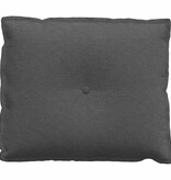 VidaXL Rugkussen Donkergrijs 60 x 50 cm Katoen Stof