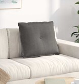 VidaXL Rugkussen Lichtgrijs 60 x 50 cm Katoen Stof