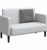 VidaXL Rugkussen Lichtgrijs 60 x 50 cm Katoen Stof