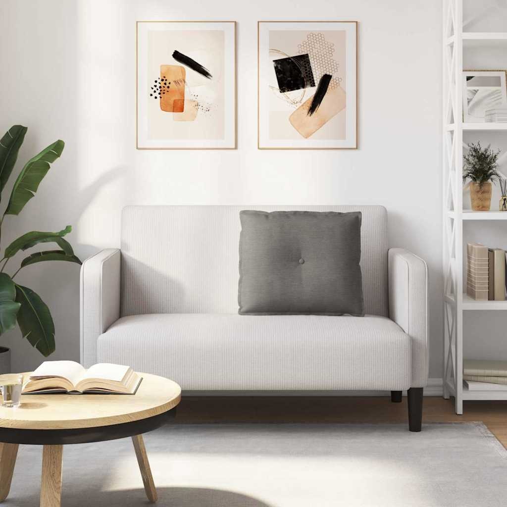 VidaXL Rugkussen Lichtgrijs 60 x 50 cm Katoen Stof