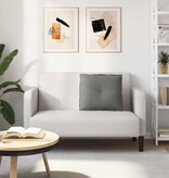 VidaXL Rugkussen Donkergrijs 60 x 50 cm Microvezel Stof