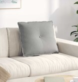 VidaXL Rugkussen Lichtgrijs 60 x 50 cm Microvezel Stof