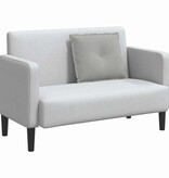 VidaXL Rugkussen Lichtgrijs 60 x 50 cm Microvezel Stof