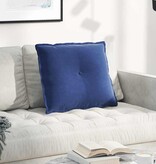 VidaXL Rugkussen Politieblauw 60 x 50 cm Katoen Stof